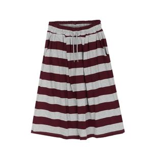 Womens Baggy <b>Wide</b> <b>Leg</b> Sweat <b>Shorts</b> Blue Black Striped Knee Length Bermuda Jorts Elasticated Drawstring Waist Casual Lounge Pants - Product Image 3