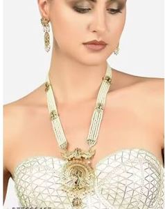 New Fashion Bohemian Style Indian Gold Plated Black Alloy Zircon Women's Jewelry Set Necklace Earrings Engagement Wedding Party - Product Image 6