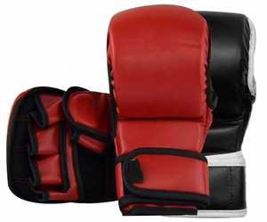 Gants de boxe MMA sur mesure à demi-doigts pour l'entraînement et le combat, en cuir PU et cuir de vachette de haute qualité, à prix abordable - Product Image 6