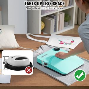 Pressa a Caldo Portatile Multifunzionale 10x12 Pollici per Stampa a Sublimazione su Magliette, Rivestimento in PTFE - Product Image 6