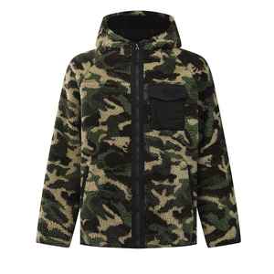 เสื้อแจ็คเก็ตฟลีซลายพรางสำหรับผู้ชาย ลดราคา เสื้อแจ็คเก็ตสำหรับเล่นกีฬากลางแจ้ง  เสื้อแจ็คเก็ตขนเป็ด  สามารถปรับแต่งโลโก้สโมสรได้ - Product Image 5