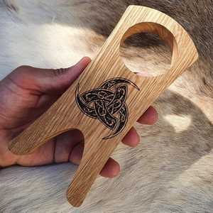 Corne de buffle polie à la main de qualité supérieure, toucher réel, moderne, avec support en bois - Décoration maison et mariage, objet de collection, nouveauté - Product Image 2