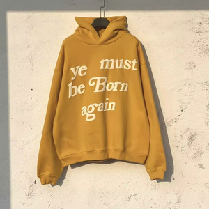 OEM Fashion Sweatshirt Street Style Puff Printing Lucky Hooded <b>Hip</b> Hop Sweatshirts Pullover Hoodie <b>for</b> Womens Mens - Product Image 4