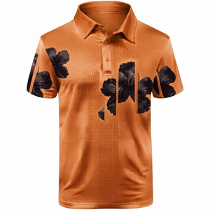 Camisa de Manga Corta con Cierre para Hombre, Diseño Color Block, Tejido Deportivo Informal, Antiarrugas, Secado Rápido, Largo Regular, Verde Gris con Bolsillo - Product Image 3