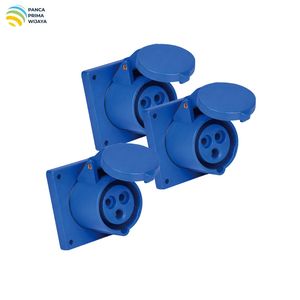 คุณภาพสูง 32A IP44 ซ็อกเก็ตอุตสาหกรรม 2P+E 220-250V 6h ตัวเชื่อมต่อไฟฟ้าแบบติดตั้งบนแผง LX-323N - Product Image 4