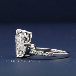 Anillo de Diamante Cultivado en Laboratorio de Oro de 14K para Mujer, Anillo Delicado Minimalista con Diamante Sintético, Joyería Fina Elegante para Uso Diario - Product Image 2