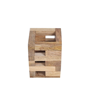 Contenedor de Escritorio Ecológico para la Escuela y la Oficina, Portalápices Estándar, Portaplumas de Madera Natural Artesanal - Product Image 6