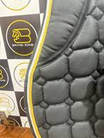 BRAND ZONE Ensemble assorti de tapis de selle en coton, faible MOQ, tapis de selle de dressage épais de 25 mm, rembourrage en mousse à mémoire de forme, doublure en maille respirante