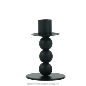 Iron Wholesale Living Room Decorative Black <b>Candle</b> <b>Holders</b> Decorative table <b>candle</b> <b>holder</b> - Product Image 2