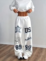 Pantalones Deportivos American Vintage de Verano, Estilo Urbano, Corte Recto, Pierna Ancha, 100% Algodón