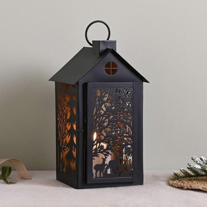 New Arrival <b>Large</b> Fancy Decorative Modern Iron Candle Glass <b>Lantern</b> Star Cutout Events Room Weddings Garden Christmas <b>Outdoor</b> - Product Image 4