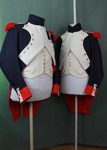 Manteau Napoléonien pour Homme à Manches Longues avec Fermeture Auto-agrippante et Col Montant, Style Uniforme Britannique du XIXe Siècle, Vêtement de Garde Long - Product Image 4