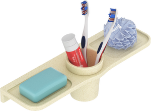 Porte-savon carré élégant avec plateau en verre, fixation murale, accessoires de salle de bain, installation facile, pour salles de bain modernes - Product Image 3