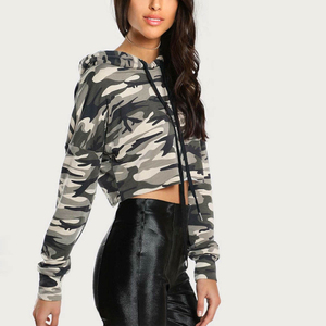Sudaderas cortas para mujer, nueva llegada, a la moda, elegantes, 100% algodón, manga larga, ropa informal, sudaderas cortas para mujer - Product Image 2