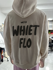 Sudadera con Capucha Unisex Rosa de Espuma con Letras Bordadas, Estilo Casual Oversize con Bolsillo Canguro - Product Image 6
