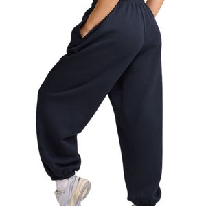 Plus Size Women’s Cotton Fleece Joggers <b>Elastic</b> Waist Casual Fitness Sweatpants Winter Pants OEM ODM Wholesale - Product Image 1