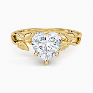 2CT Herzschliff Moissanit Verlobungsring Solitär Brautring mit Akzentfassung - Product Image 1