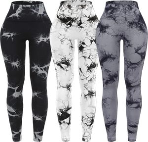 Leggings de sport pour femmes, taille haute, sans couture, en spandex/nylon tricoté, longueur intégrale, extensibles, respirants, pour le yoga, toutes saisons - Product Image 1