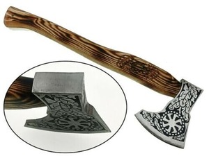 Hache Viking en acier haute teneur en carbone, fabriquée à la main, hache tactique de chasse, style Viking - Product Image 3
