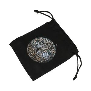 Tissu naturel Lune Chakra Symbole Coton Emballage Sac cristal artisanat cadeau emballage - Product Image 3
