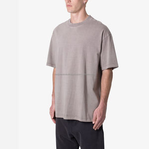 100% coton T-Shirt à manches longues surdimensionné Jersey vêtements de haute qualité 300gsm Heavy Tee sérigraphie personnalisable - Product Image 3