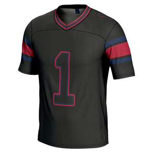 Camisetas de Fútbol Americano 2026, Color Negro Sólido, para Hombre, Manga Corta, Tejido de Poliéster Transpirable - Product Image 2