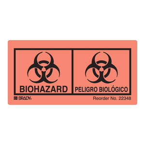 Etiquetas de Peligro Biológico Bilingües (Inglés/Español), Adhesivo Resistente al Agua para Uso en Laboratorio - Product Image 2