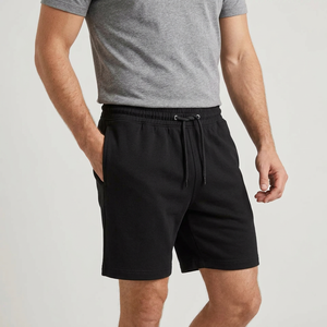 Pantalones Cortos Deportivos Transpirables de Cintura Media con Cordón Ajustable, de Poliéster Negro Sólido, para Hombre, Ideales para Verano y Playa, Hechos en Bangladesh - Product Image 5