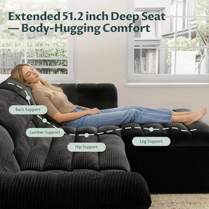 COMPRESSION <b>SOFA</b> Living Room Modern MD15 Linen Fabric Sectional <b>Sofa</b> OEM brand name High Density Sponge - Product Image 3