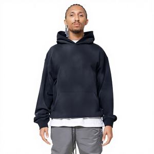 Sun Faded Hoodie Men 400GSM Cotton Fleece Trendy Urban Sweatshirt OEM Custom Factory Private Label Manufacturer - Product Image 1