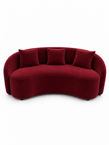Canapé Courbé Cello Noir par Emerald Sofa, Canapé Rond Moderne et Contemporain pour Salon, Studio, Fabrication Personnalisée de Tissus - Product Image 1