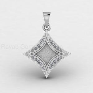 Colgante de Plata 925 Bañado en Oro de 14k con Forma de Cometa y Bisel en Blanco para Diamantes, para Joyería de Resina DIY para Recuerdos de Leche Materna - Product Image 5