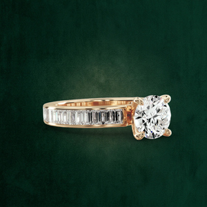 Anillo Vintage Zephyr de Oro Amarillo Sólido de 18K con Zirconia Brillante Redonda - Precio de Fábrica OEM B2B Personalizado - Product Image 4