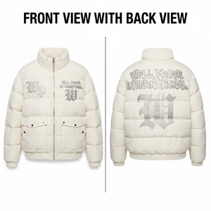 Premium 300 GSM Polyester/Nylon Quick Dry Breathable <b>Puffer</b> <b>Jacket</b> Mustard <b>Yellow</b> Front/Back Logo Warm Winter - Product Image 5