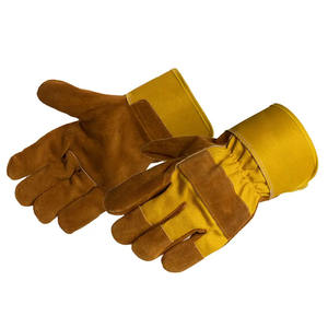 Gants de travail en cuir de vachette de qualité supérieure, résistants, pour la sécurité industrielle, la construction et les travaux ménagers - Product Image 1