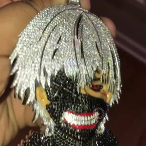 Pendentif Hip Hop Tokyo Ghoul avec Chaîne Cubaine, Bijoux Fins, Pendentifs et Breloques, Collier Tendance pour Hommes, Idéal pour le Dropshipping - Product Image 3