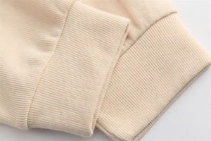 Sudadera con Capucha Personalizada con Logotipo, Color Beige Blanco Sólido, 100% Algodón, para Hombre, con Bolsillo, Corte Regular, Moda Otoñal - Product Image 2