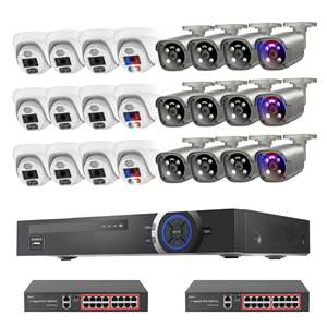 ระบบกล้องวงจรปิด 32 ช่องทาง พร้อมกล้อง PoE 8MP ระบบมองเห็นกลางคืนแบบสี - Product Image 1