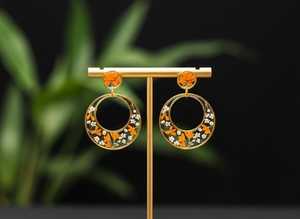 MN EXPORTS <b>Resin</b> Drop Earrings with Natural Pearl Customized Design Channel Set Women's Bohemian Statement Party Jewelry - Product Image 2