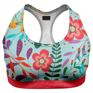Sujetador deportivo de alto soporte sin costuras para gimnasio, fitness, running y yoga, diseño frontal simple sublimado, ropa de entrenamiento ecológica al por mayor - Product Image 1