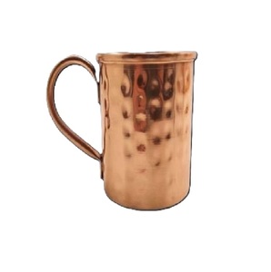 Hammered Copper <b>Mug</b> With Brass Handle Vintage Style Straight Cup Drinkware Hammered Copper <b>Mug</b> With Brass Handle Vintage <b>Mug</b> - Product Image 2