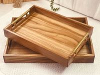 Nouveaux plateaux et assiettes en bois, artisanat indien, design moderne et luxueux, vaisselle résistante au lave-vaisselle, plats à collation