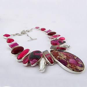 ที่ยอดเยี่ยมหลายหิน925เงินสเตอร์ลิงสร้อยคอเงิน925เครื่องประดับเงินสเตอร์ลิง - Product Image 4