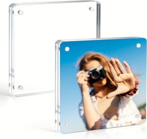 Elegant Transparent Acrylic Frame Shape Design Durable Customizable Series Strong Multi-piece Package Display <b>Fridge</b> <b>Magnet</b> - Product Image 1