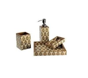 2026 New Arrival Bone Inlay <b>Bathroom</b> Decor <b>Set</b> Tray Handmade Premium <b>Bathroom</b> <b>Accessories</b> for Hotels Apartments and Villas - Product Image 6