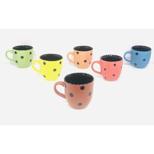 Tazas de Café de Cerámica India Clásicas con Diseño Arcoíris - Product Image 3