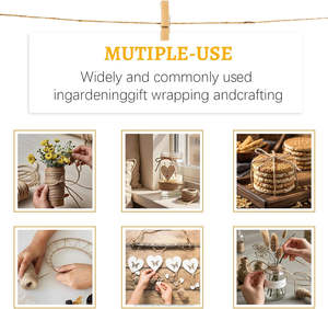 Ficelle en jute 100% naturelle et écologique, en vrac, 6000 pieds de long, 2 mm de diamètre, fine, antibactérienne, recyclable, pour le tricot à la main, la couture et l'artisanat - Product Image 4