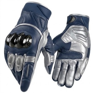 Style Motorbike Leather <b>Gloves</b> Retro Biker Gear Racer <b>Touchscreen</b> <b>Gloves</b> for USA Europe Market - Product Image 6
