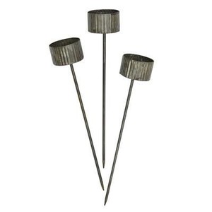 Piquets de jardin en acier rouillé à anneau rond, support de plantes extérieur minimaliste, art décoratif pour pelouse - Product Image 5