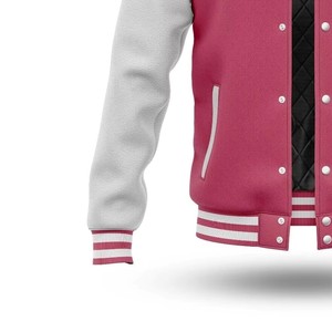 Custom <b>Men</b> Baseball Varsity <b>Jacket</b> Wool Body <b>Leather</b> Sleeves Letterman Outerwear OEM ODM Sample Service Available - Product Image 2